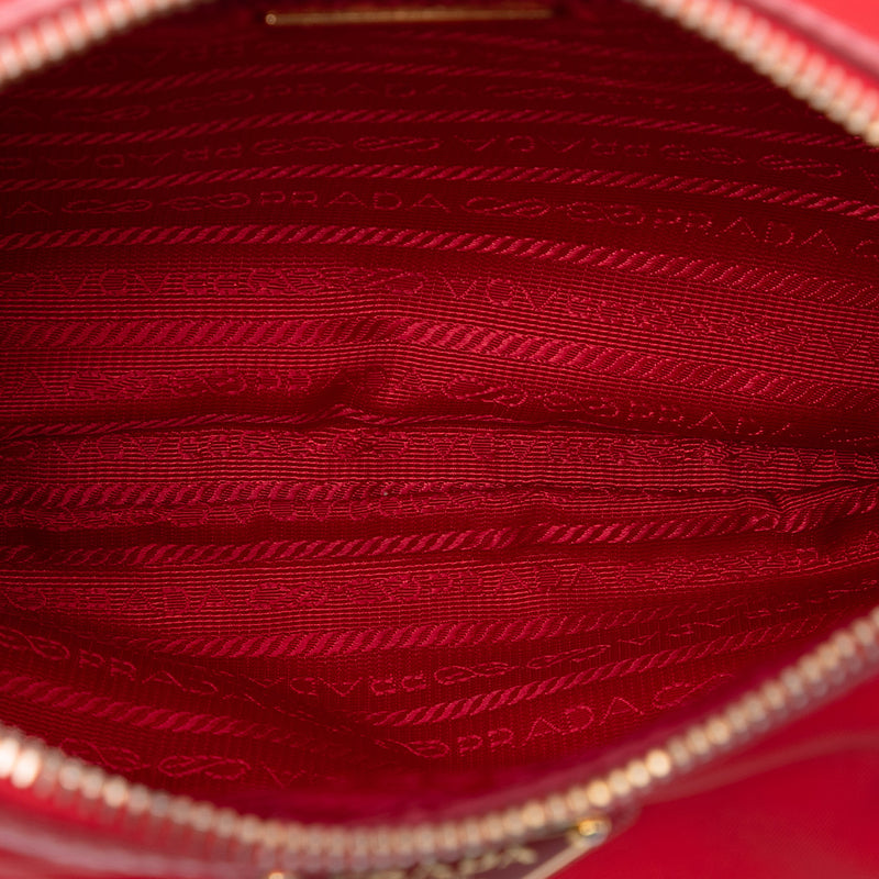 Saffiano Trimmed Tessuto Zip Top Crossbody - Image 4