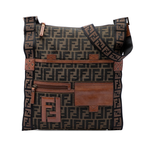Zucca Canvas FF Flat Messenger Bag - Image 1