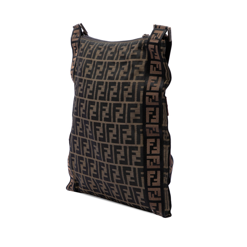Zucca Canvas FF Flat Messenger Bag - Image 2