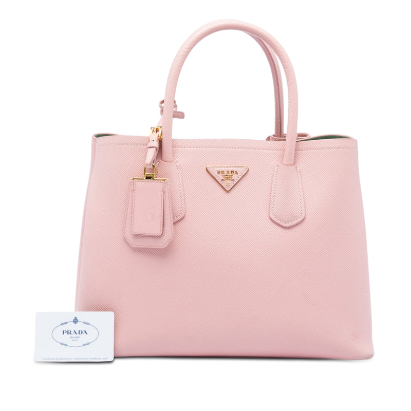 Medium Saffiano Cuir Double Satchel - Image 7