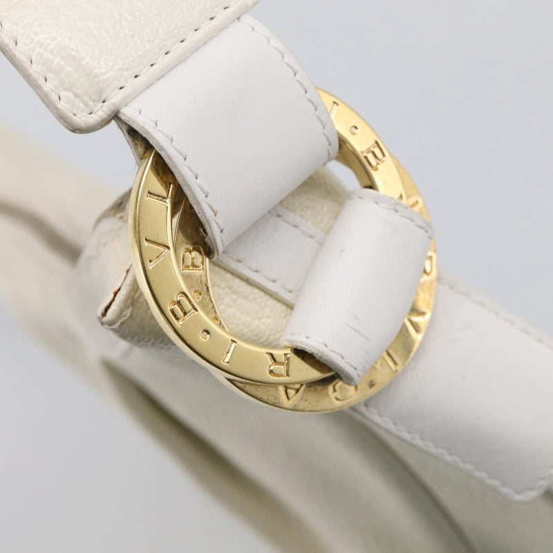 Bvlgari Shoulder Leather White Bag