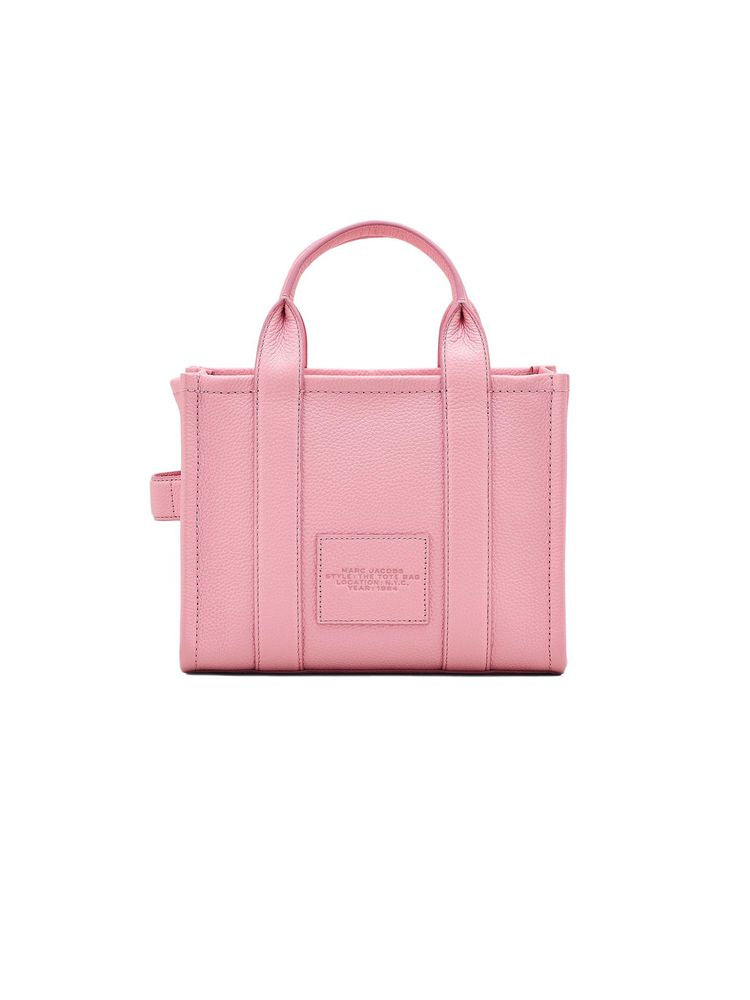 Marc Jacobs Embossed Logo Cow Leather Tote Bag — Pink