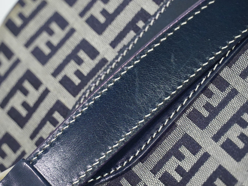 Fendi Vintage Shoulderbag Canvas Navy Bag