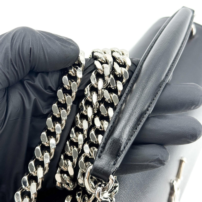 Saint Laurent Sunset Leather Black Calfskin Bag