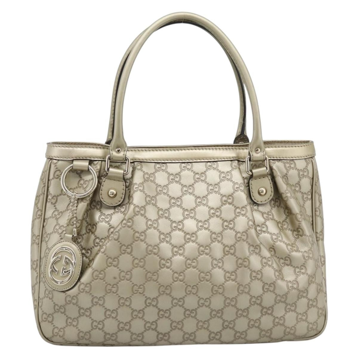 Gucci Sukey Top Handle Guccissima Leather Gold Bag