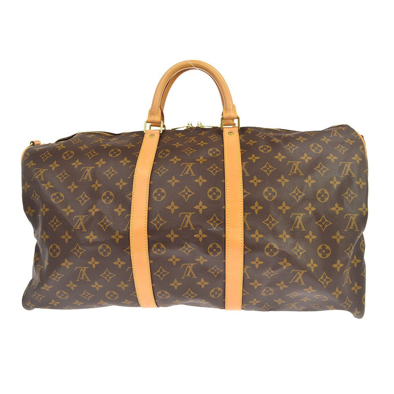 Louis Vuitton Keepall Bandouliere Monogram Canvas Brown Bag