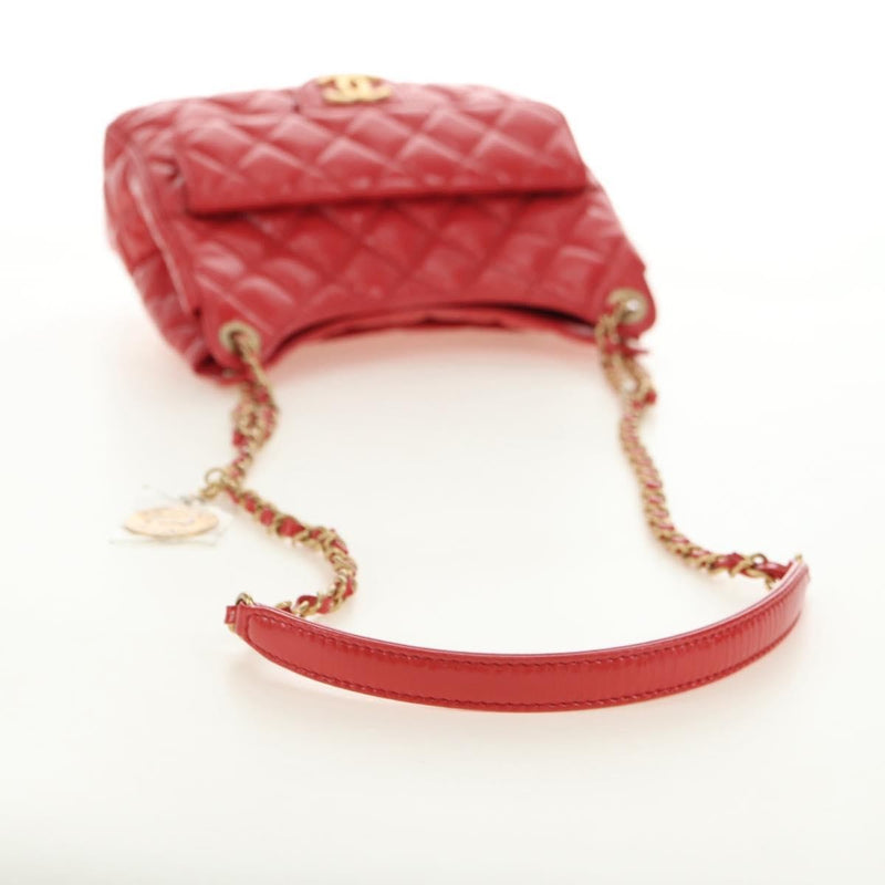 Chanel Wavy Cc Hobo Quilted Crumpled Calfskin Pink Patent_leather