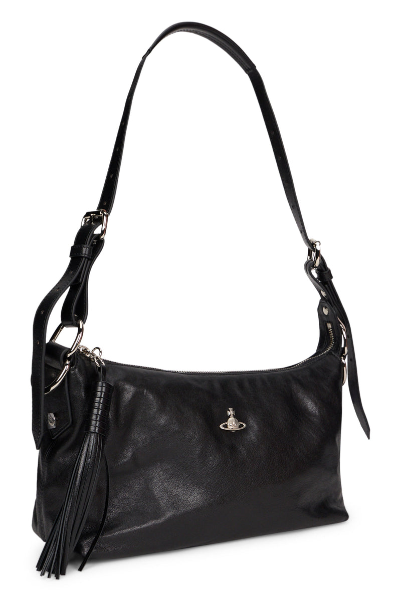 Vivienne Westwood Shoulder Bag — Black Calfskin