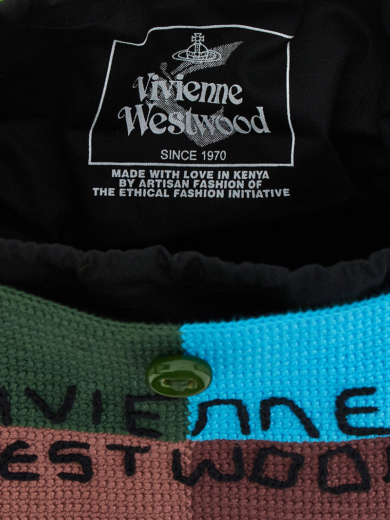 Vivienne Westwood Ellie Shoulder Bag — Multi Pure Cotton Crochet