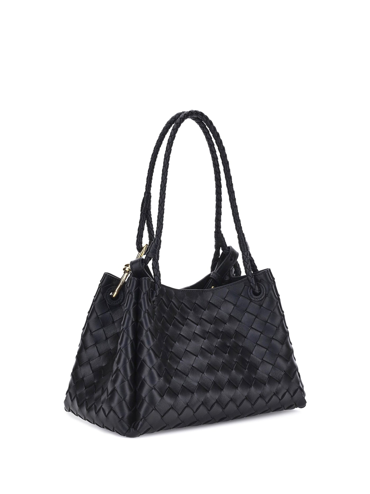 Bottega Veneta Shoulder Bag — Black Lamb Leather