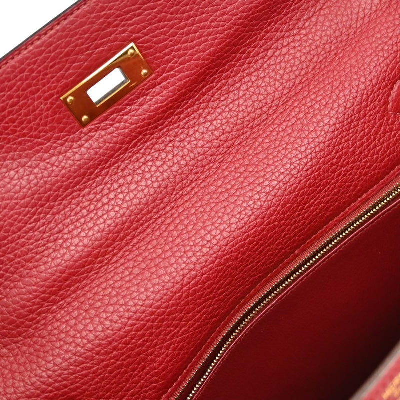 Hermes Kelly Red Togo With Gold Hardware Leather Bag