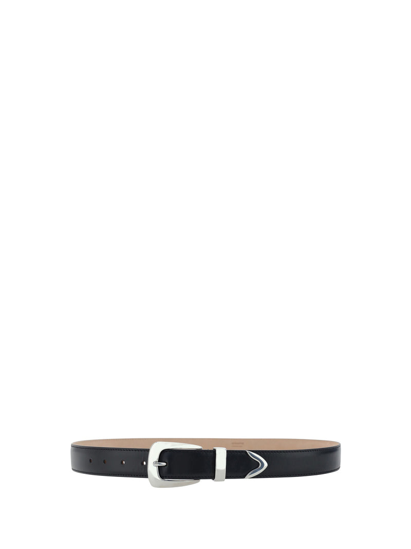 Khaite Benny Belt — Black Calf Leather Bos Taurus