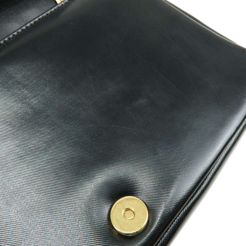 Burberry Lola Clutch On Chain Quilted Leather Black