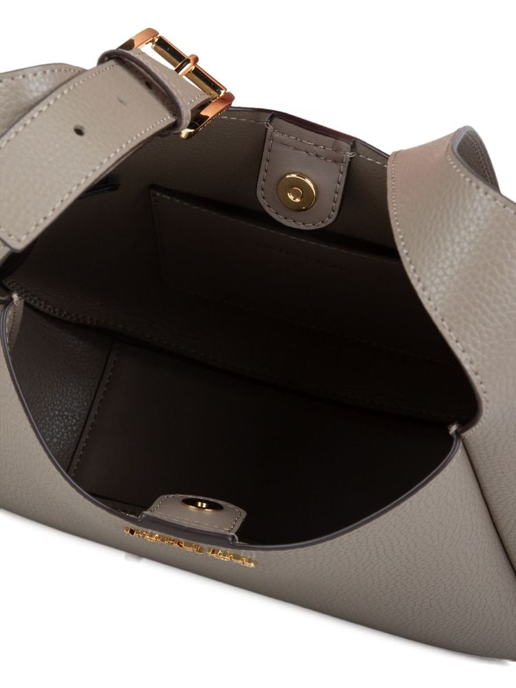 Michael Kors Pebbled Leather Shoulder Bag — Beige