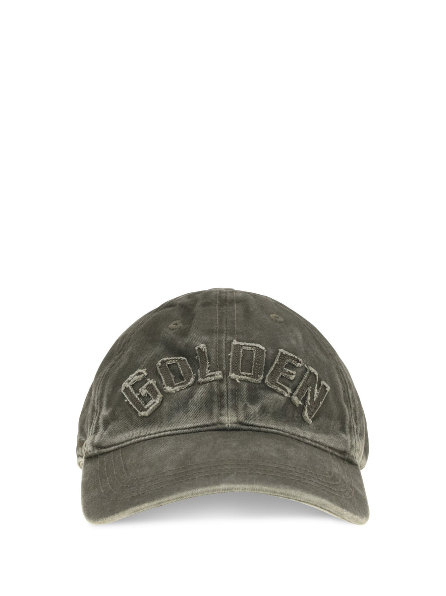 Golden Goose Gup02837p002734 Baseball Cap — Gray Cotton Caps