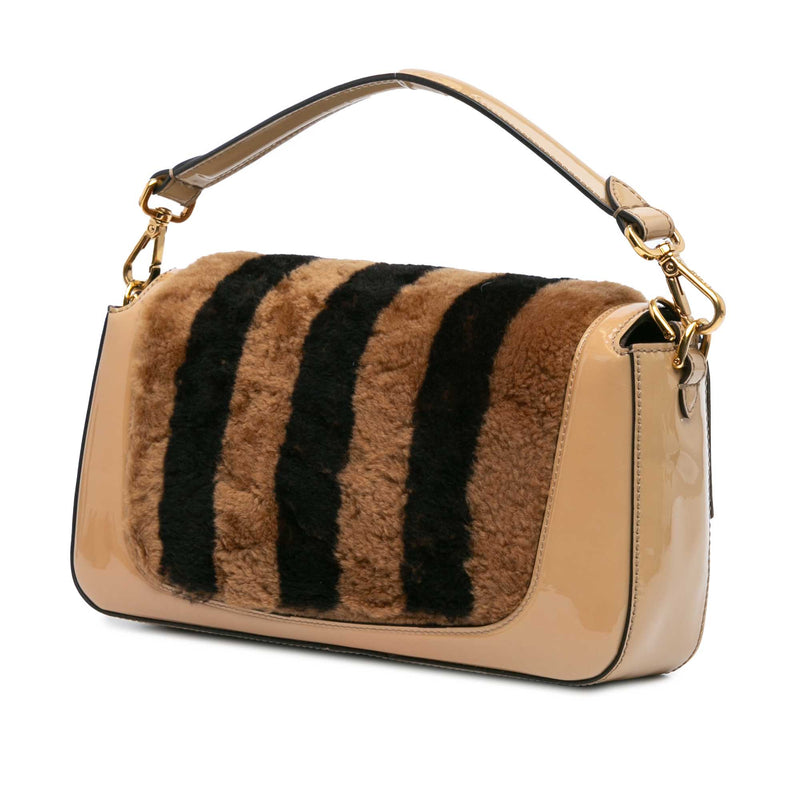 Shearling Pequin Baguette Satchel - Image 2