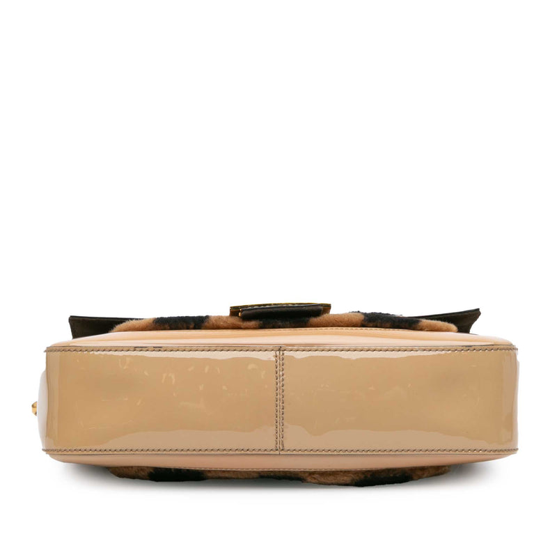 Shearling Pequin Baguette Satchel - Image 3