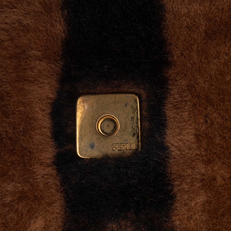 Shearling Pequin Baguette Satchel - Image 7