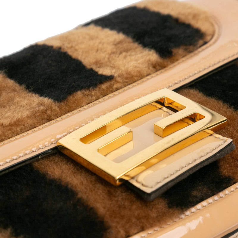 Shearling Pequin Baguette Satchel - Image 8
