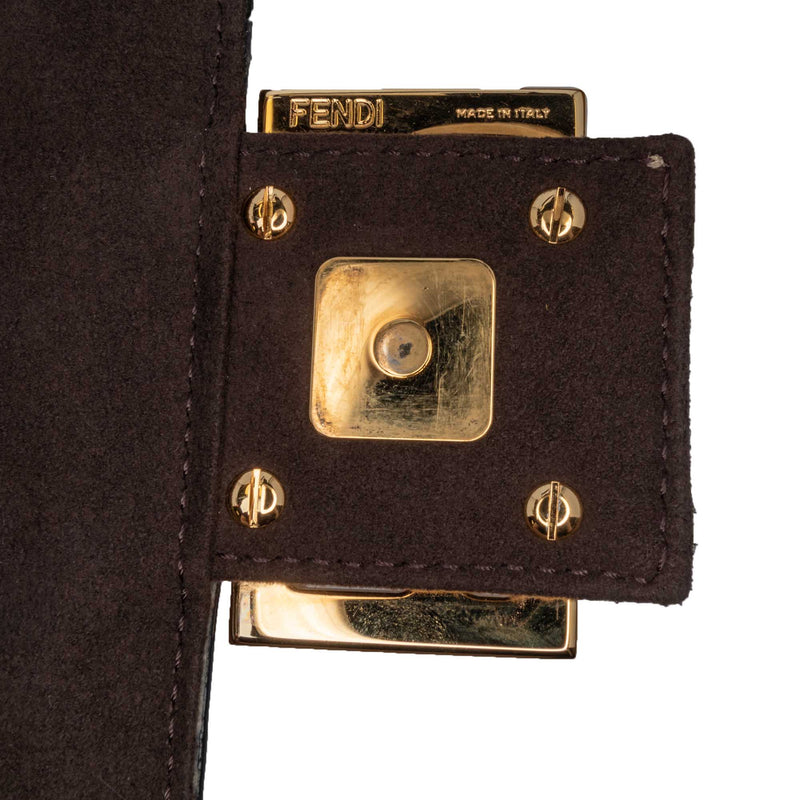 Shearling Pequin Baguette Satchel - Image 9