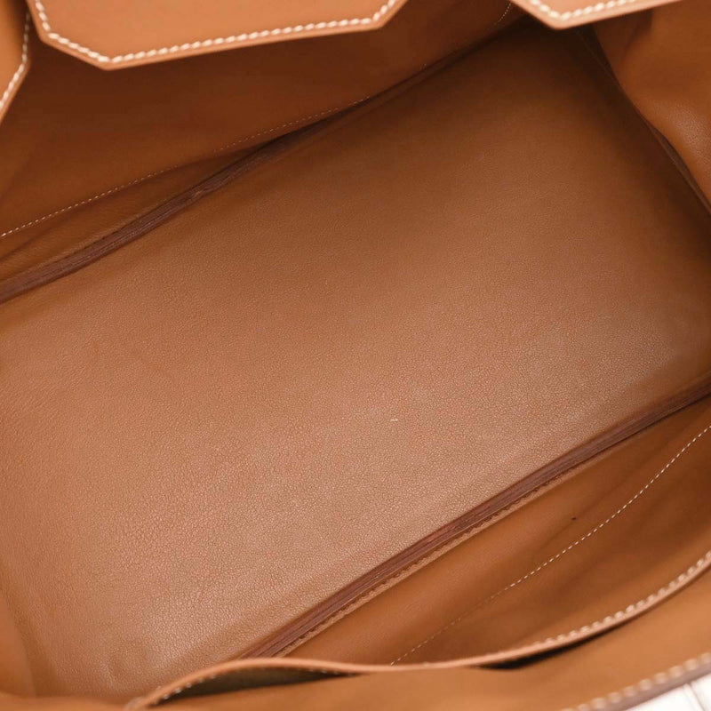 Hermes Birkin Brown Swift With Palladium Hardware Leather Bag
