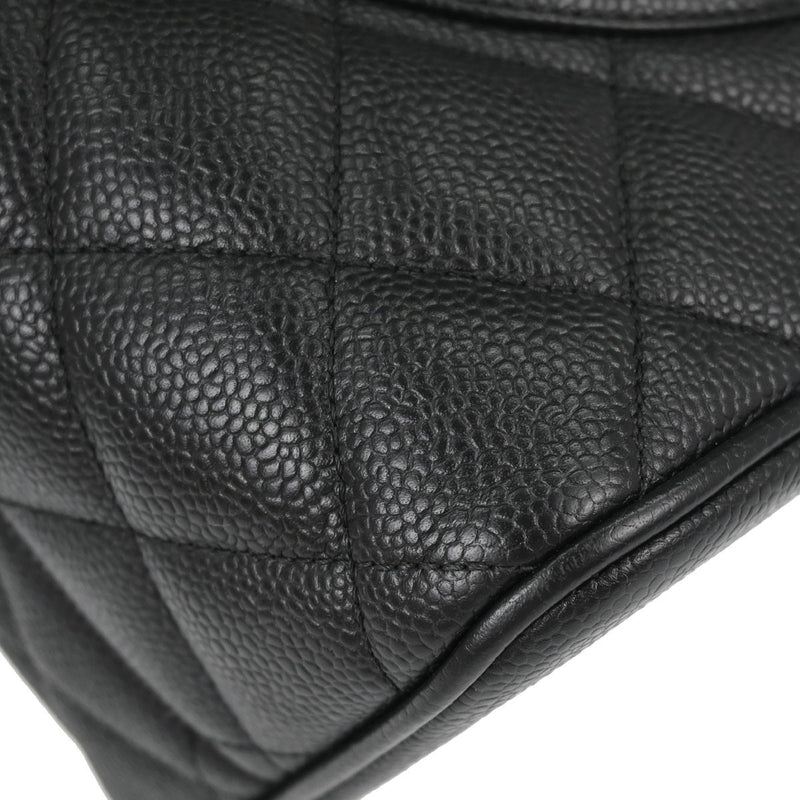 Chanel Medallion Quilted Caviar Black Leather Bag