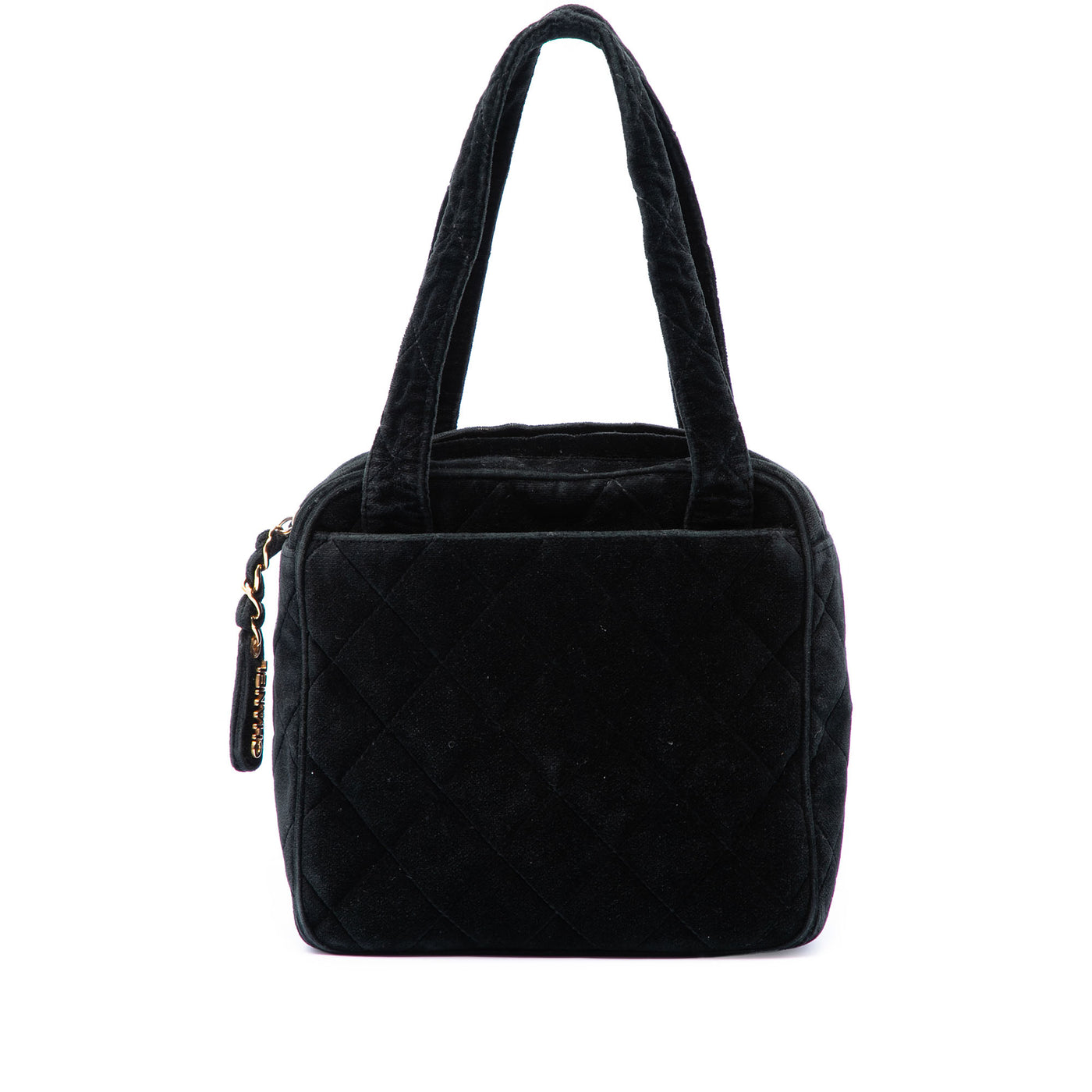CC Quilted Velvet Handbag - Image 1