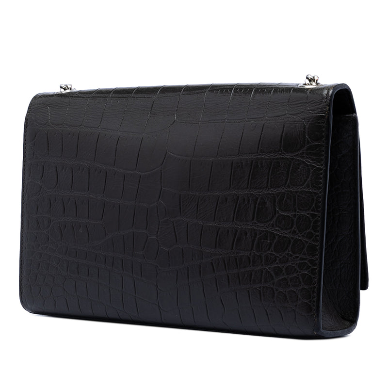 Medium Croc Embossed Leather Kate Tassel Crossbody - Image 2