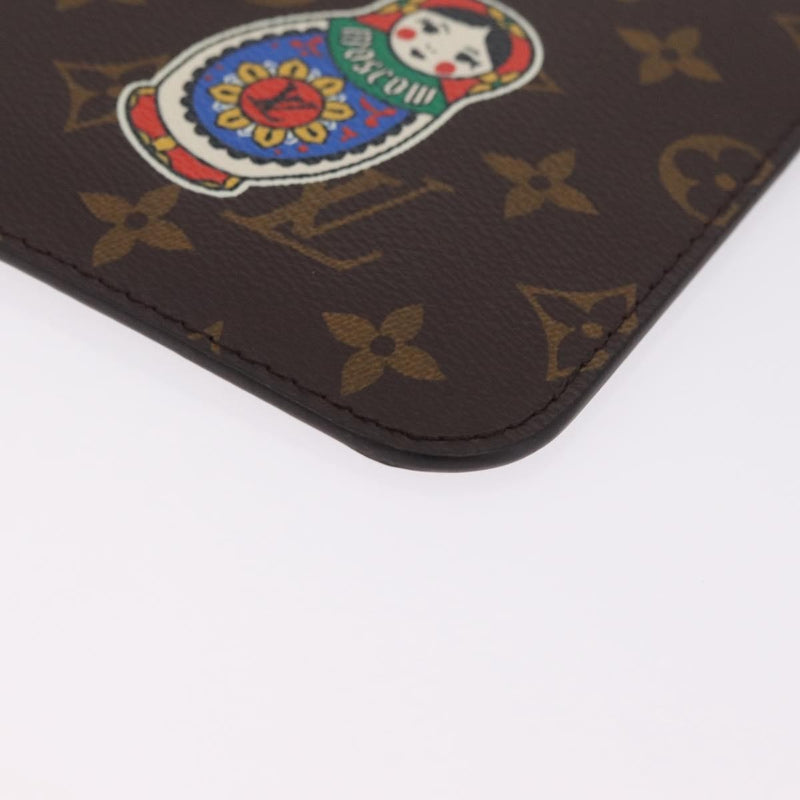 Louis Vuitton Neverfull Pochette Limited Edition World Tour Monogram Canvas Brown Bag