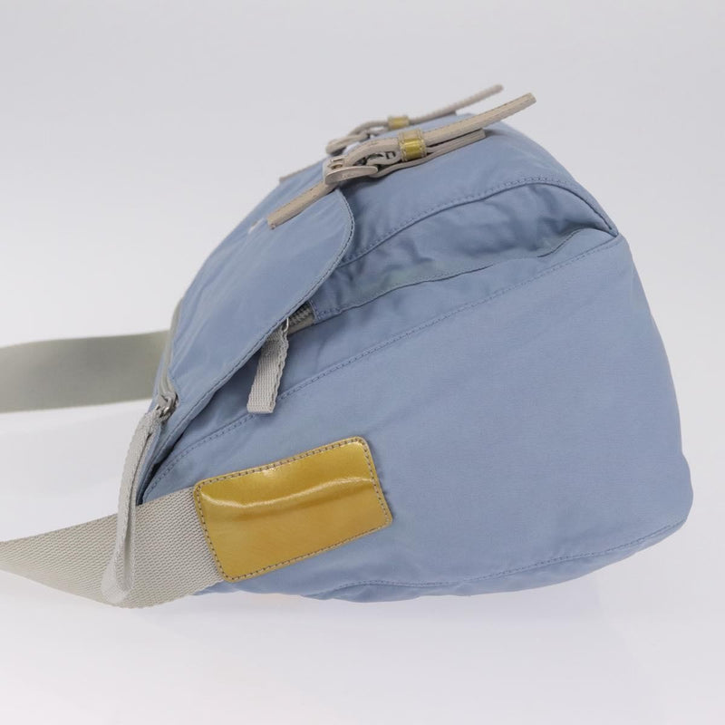 Prada Double Buckle Flap Messenger Re-Nylon Blue