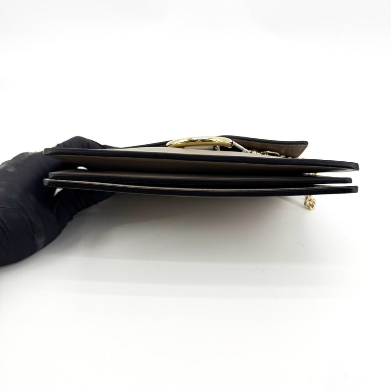 Chloe Faye Clutch Leather And Suede Beige Calfskin