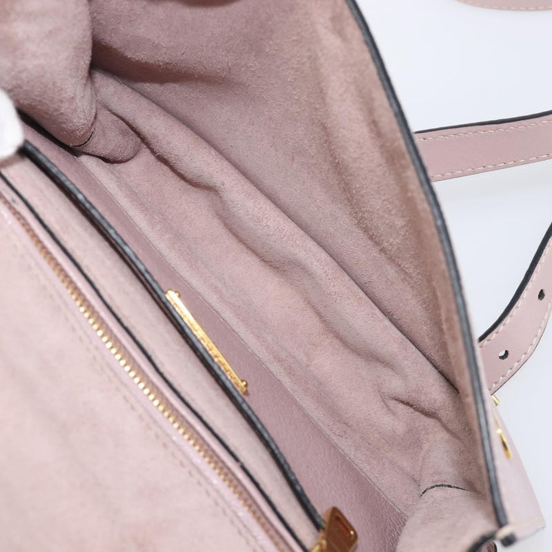 Miu Miu Madras Crystal Flap Leather Pink Bag
