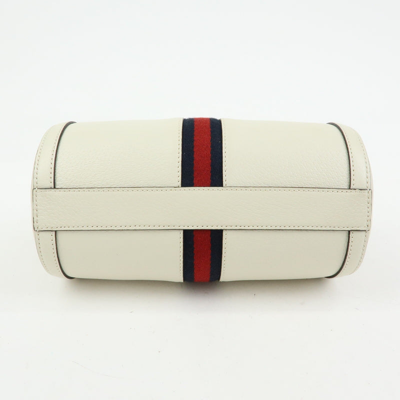 Gucci Ophidia Boston Leather White Bag