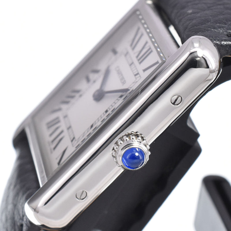 Cartier Tank Solo Quartz Stainless Steel And Leather Watches