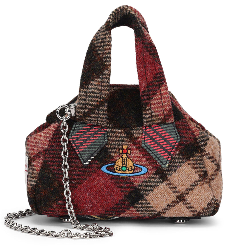 Vivienne Westwood Tartan Wool Tweed Top Handle Bag — Multicolor
