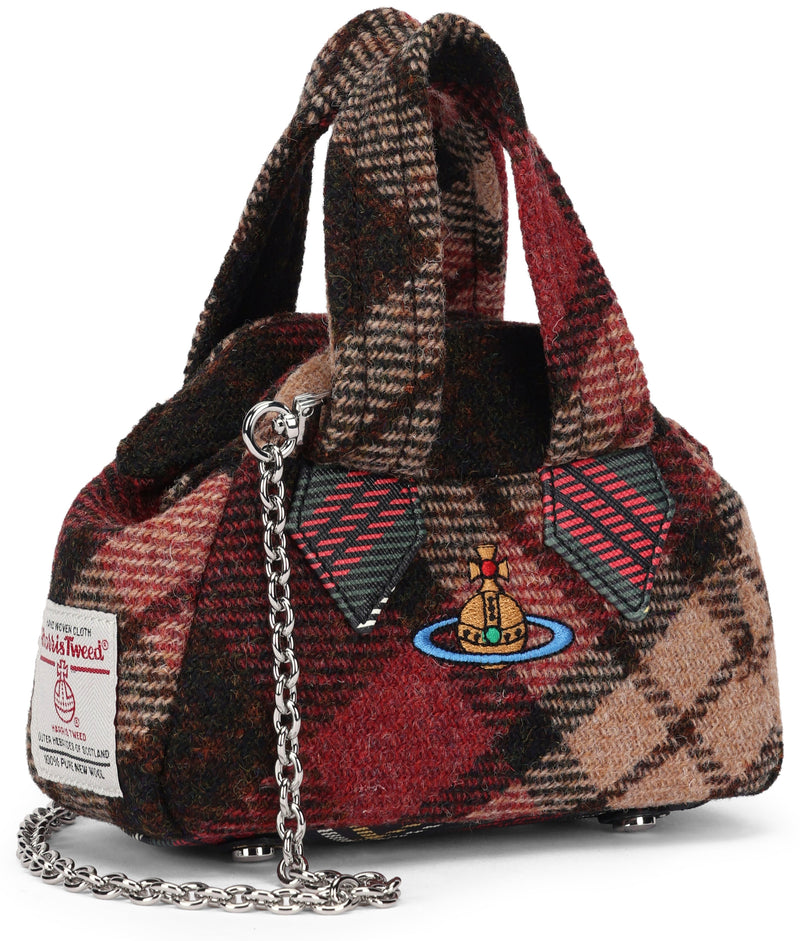 Vivienne Westwood Tartan Wool Tweed Top Handle Bag — Multicolor