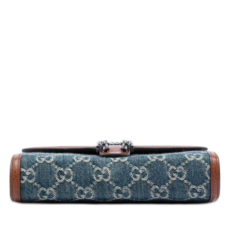 GG Denim Dionysus Wallet on Chain - Image 3