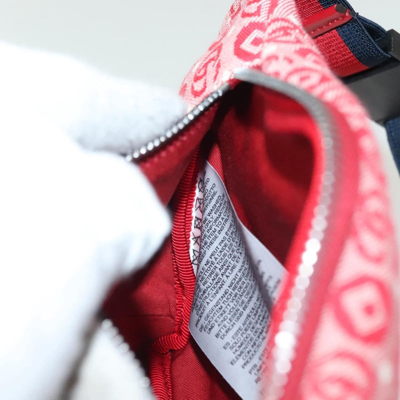 Gucci Childrens Belt Printed Gg Coated Canvas Red Bag