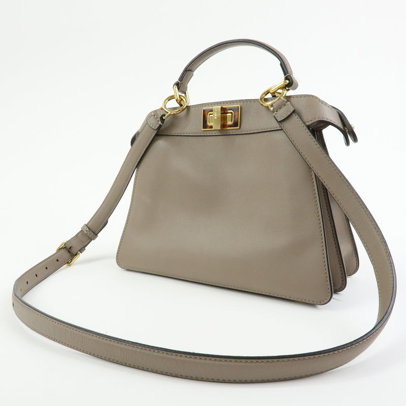 Fendi Peekaboo Iseeu Leather Gray Bag