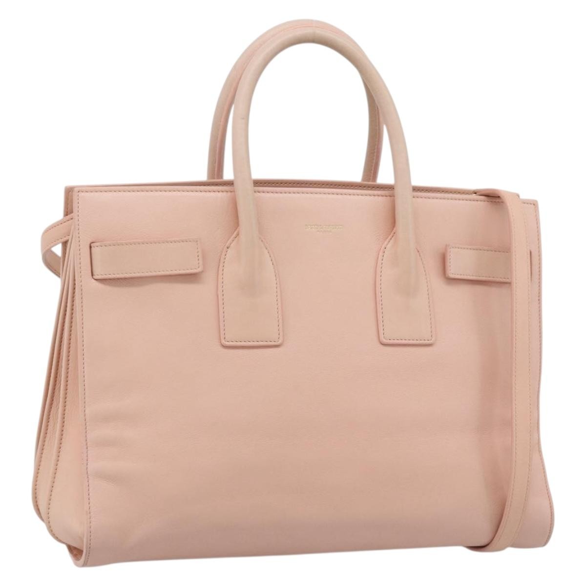 Saint Laurent Sac De Jour Leather Pink Bag