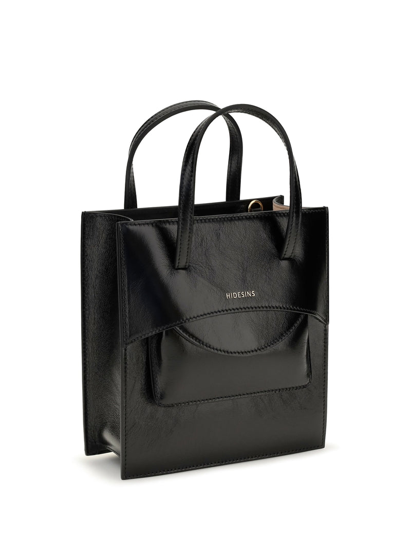 Hidesins Shoulder Bag — Black Calf Leather Bos Taurus