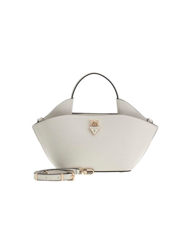 Guess Tote Bag — White Polyurethane