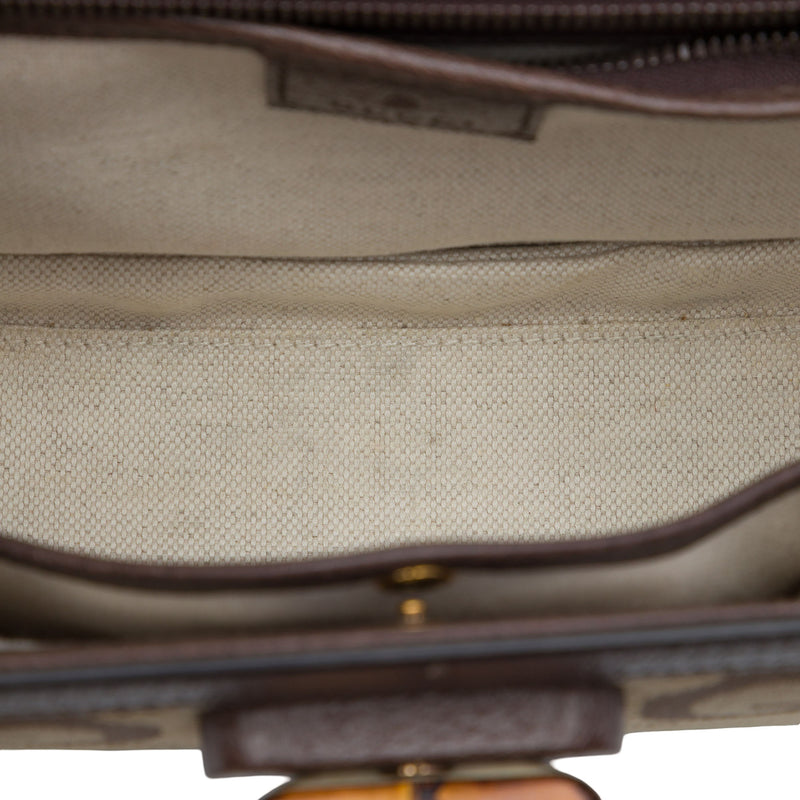 Small Jumbo GG Canvas Bamboo 1947 Top Handle Bag - Image 4