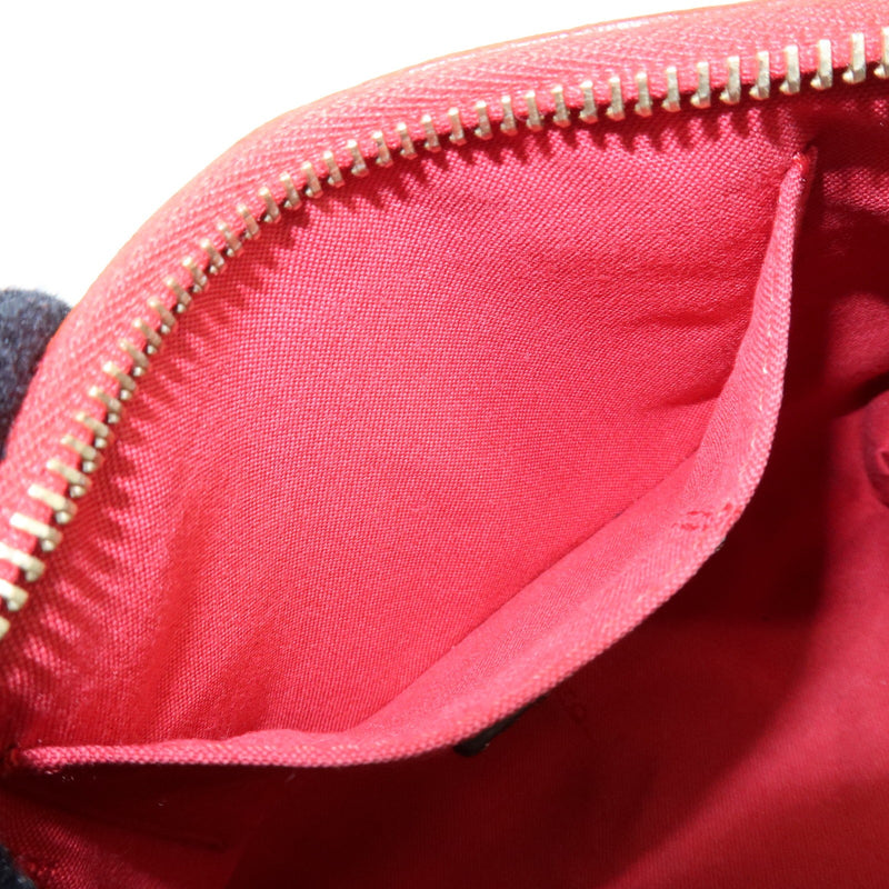 Fendi Chain Pochette Leather Red Bag