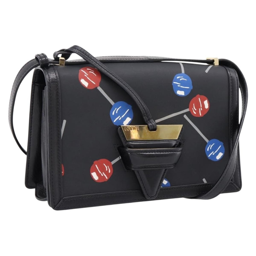 Loewe Barcelona Printed Leather Black Bag
