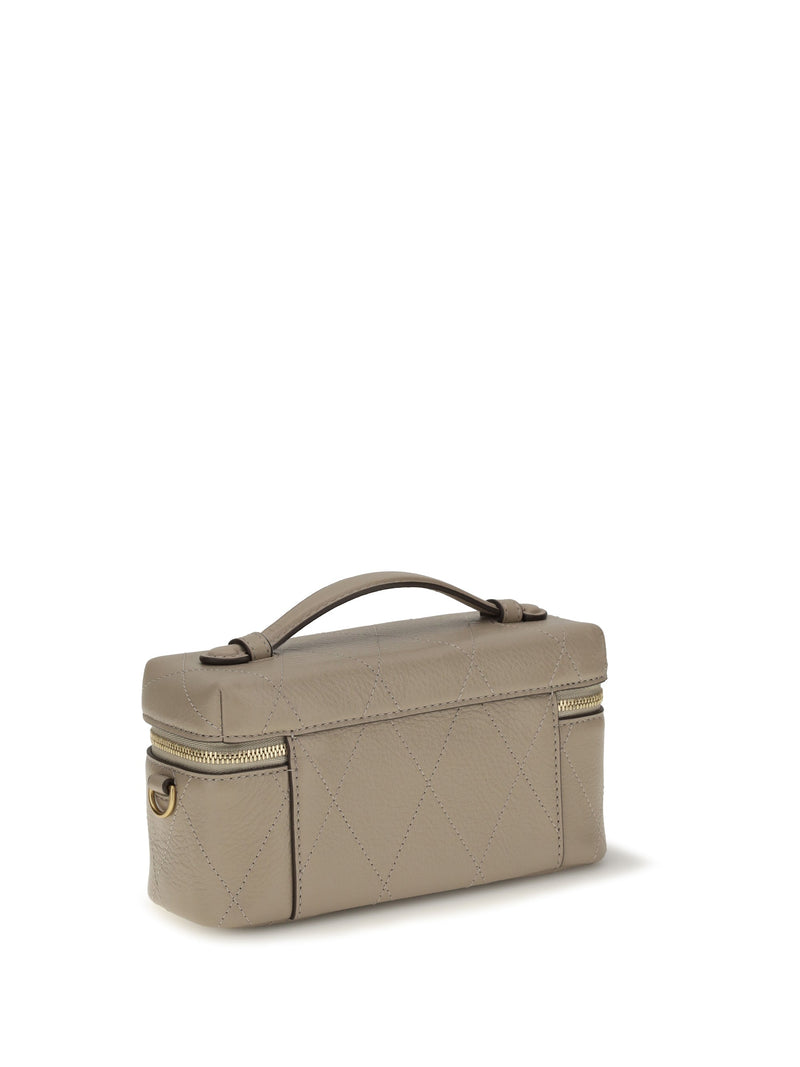 Tory Burch Quilted Calf Leather Clutch — Beige Bos Taurus