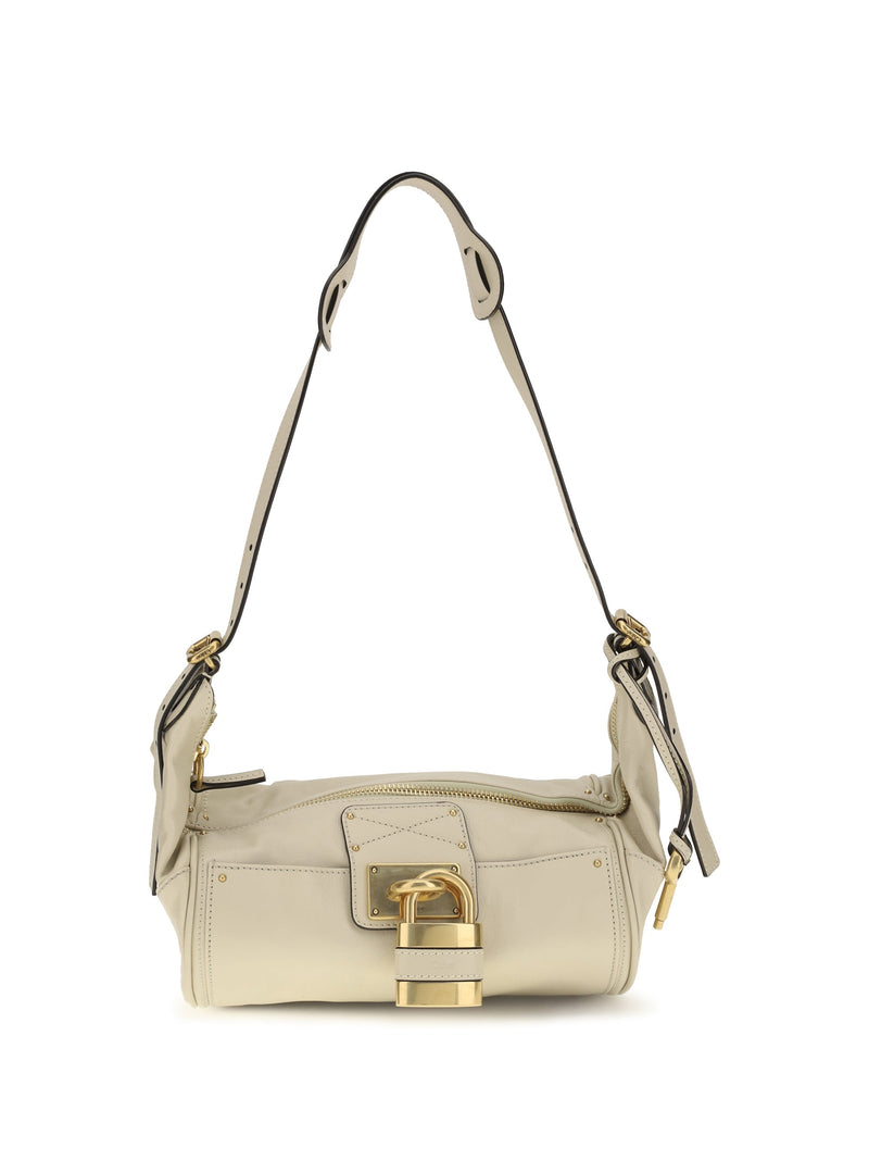 Chloé Paddington Shoulder Bag — Beige Calf Leather