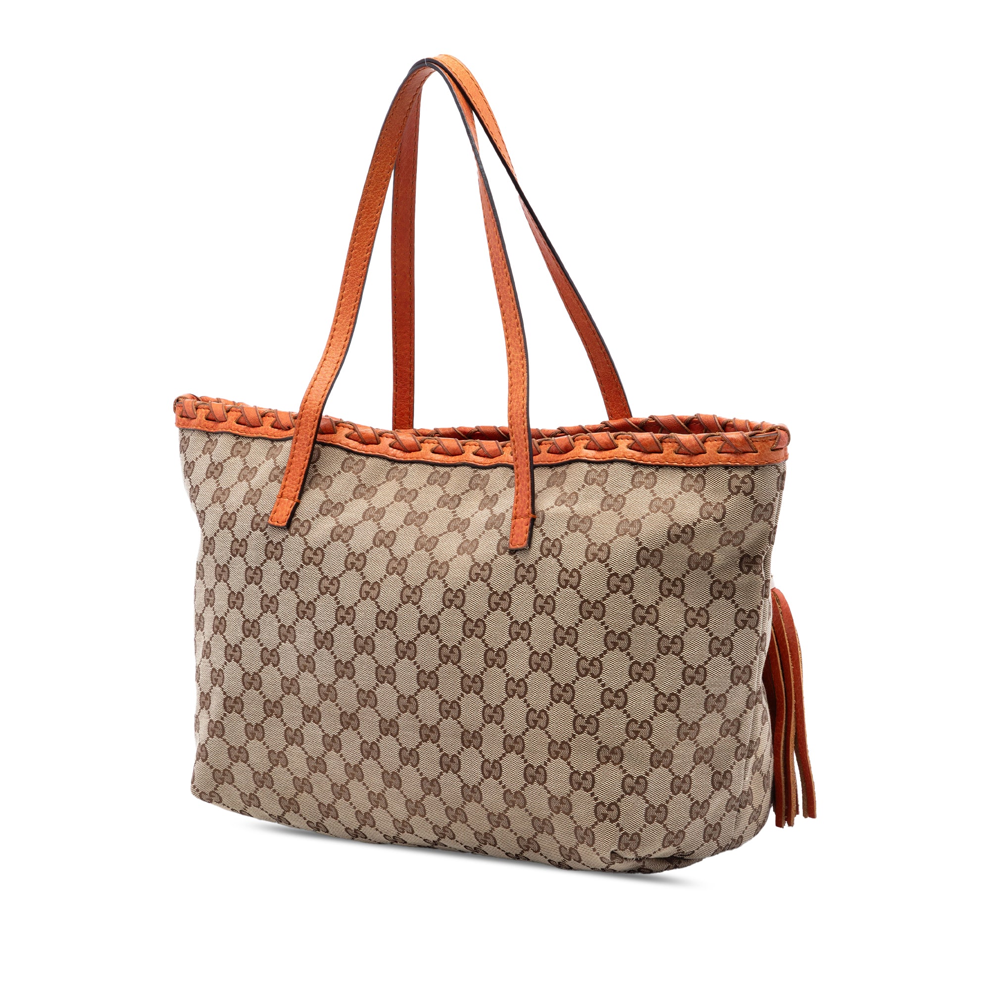 Medium GG Canvas Bamboo Tassel Tote - Image 2