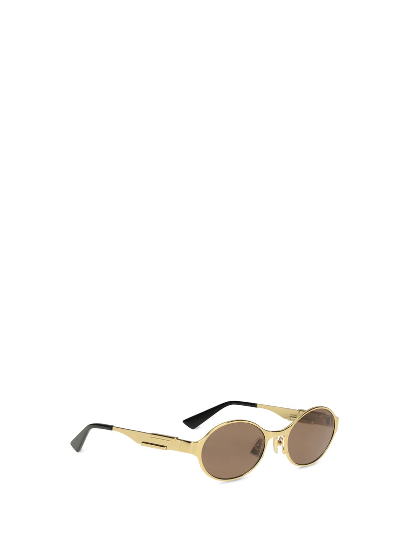 Bottega Veneta 872418v4450 Oval Metal Sunglasses — Gold