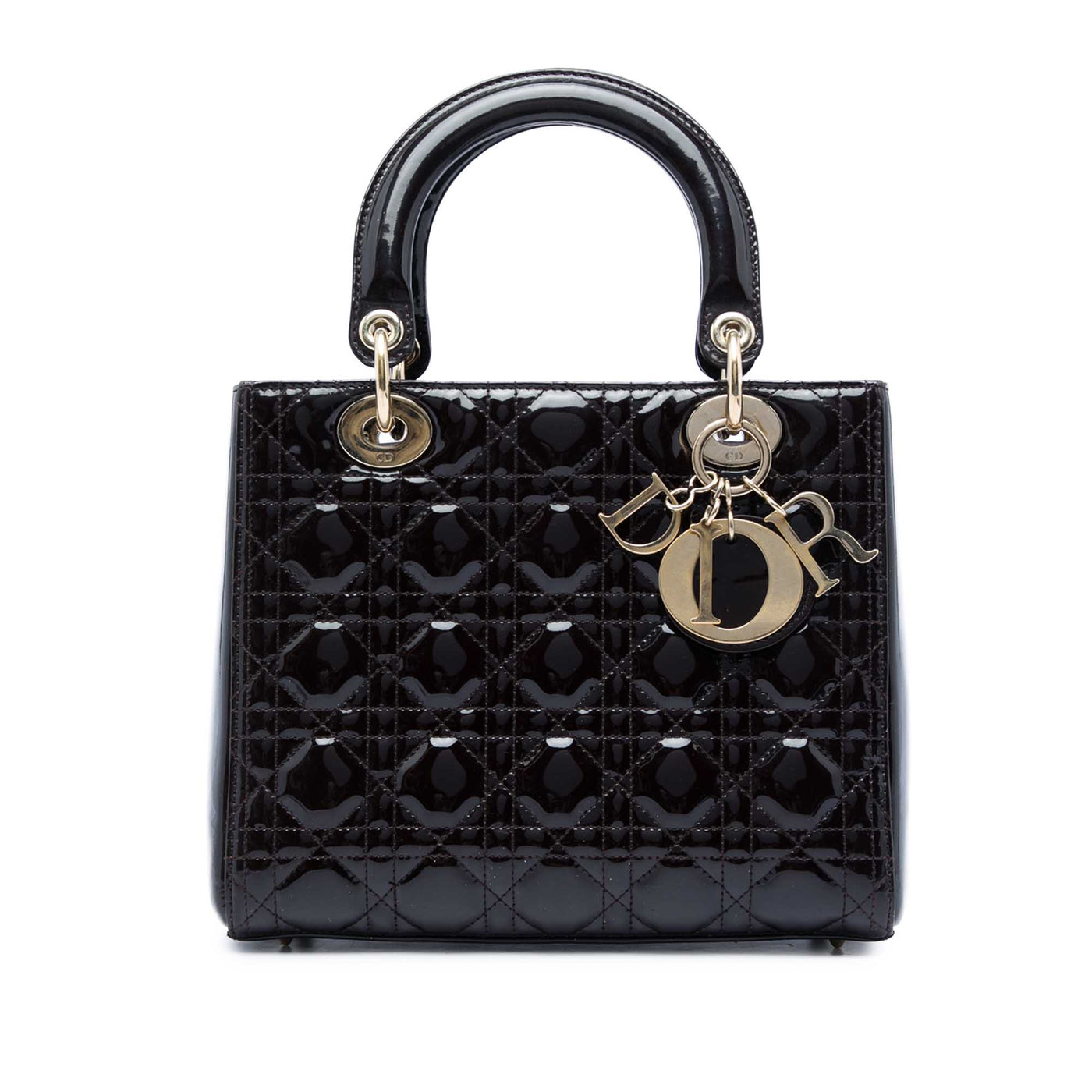 Medium Patent Cannage Lady Dior - Image 1